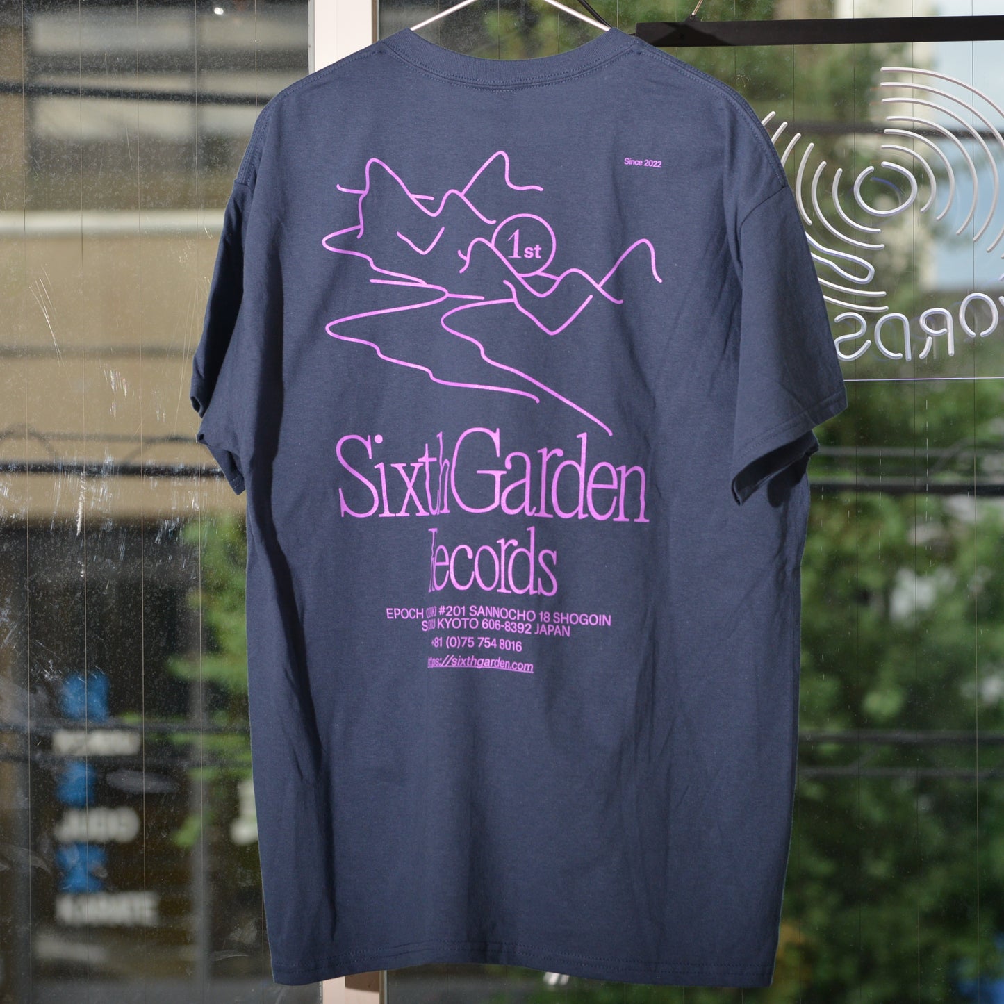 Sixth Garden Records 1st Anniversary T-shirt (dark navy)