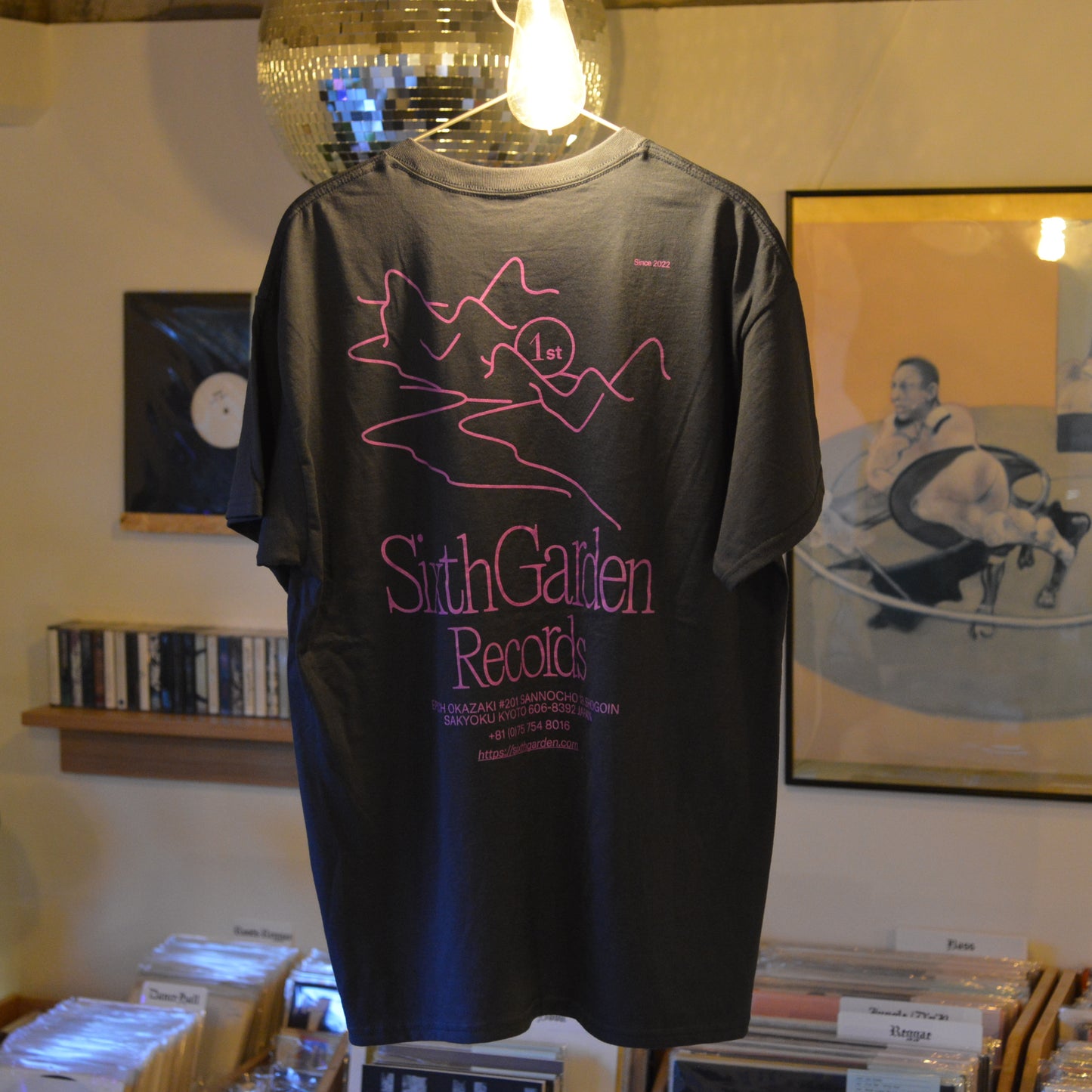 Sixth Garden Records 1st Anniversary T-shirt (dark navy)
