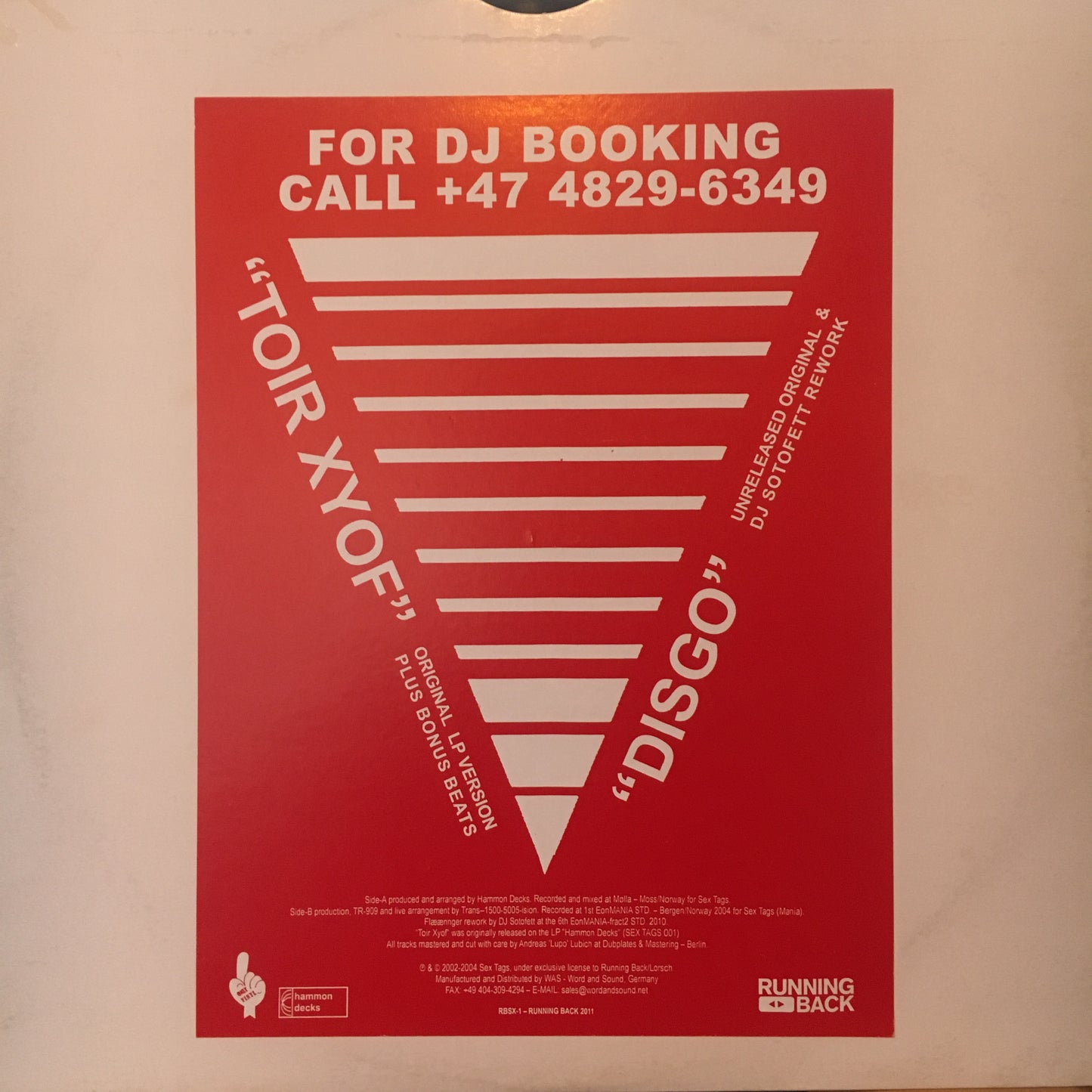 Hammon Decks – For DJ Booking Call +47 4829-6349