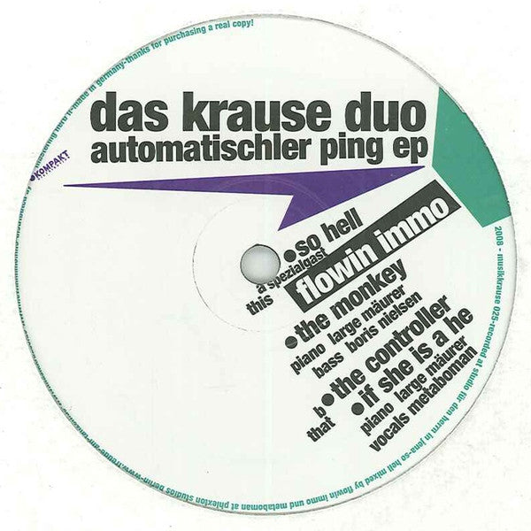 Das Krause Duo – Automatischler Ping EP