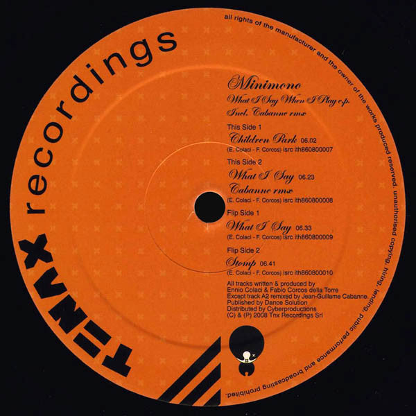 Minimono – What I Say When I Play E.P.
