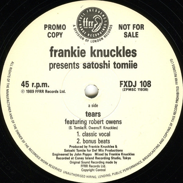 Frankie Knuckles presents Satoshi Tomiie – Tears