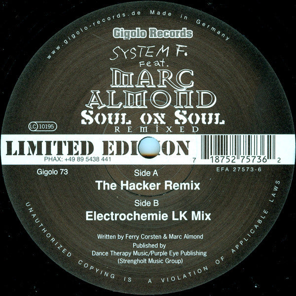 System F. feat. Marc Almond – Soul On Soul (Remixed)