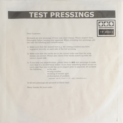 Demdike Stare – Testpressing #001