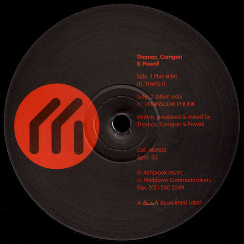 Thomas, Corrigan & Powell – That's It / Peninsular Phunk