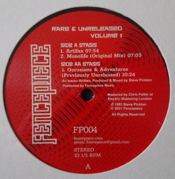 Stasis – Rare & Unreleased Volume 1