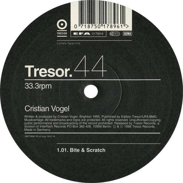 Cristian Vogel – Bite & Scratch