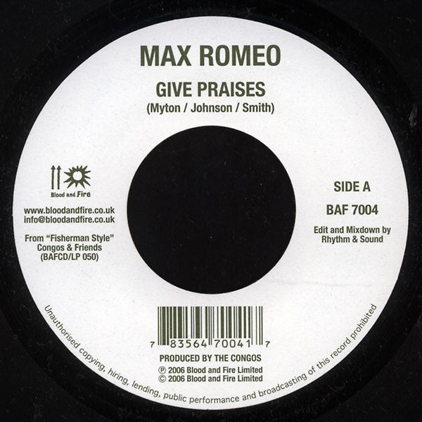 Max Romeo / Prince Jazzbo – Give Praises / Live Good Today