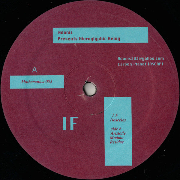 Adonis presents Hieroglyphic Being – If