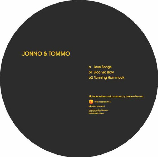 Jonno & Tommo – Love Songs