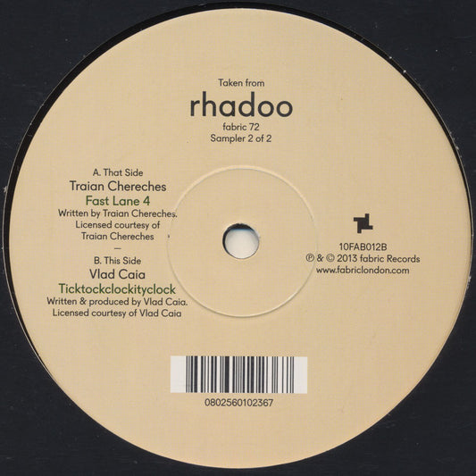 Traian Chereches / Vlad Caia – Fabric 72: 10" Vinyl Sampler 2