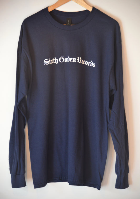 Sixth Garden Records Logo long sleeve T-shirts (Dark Navy)