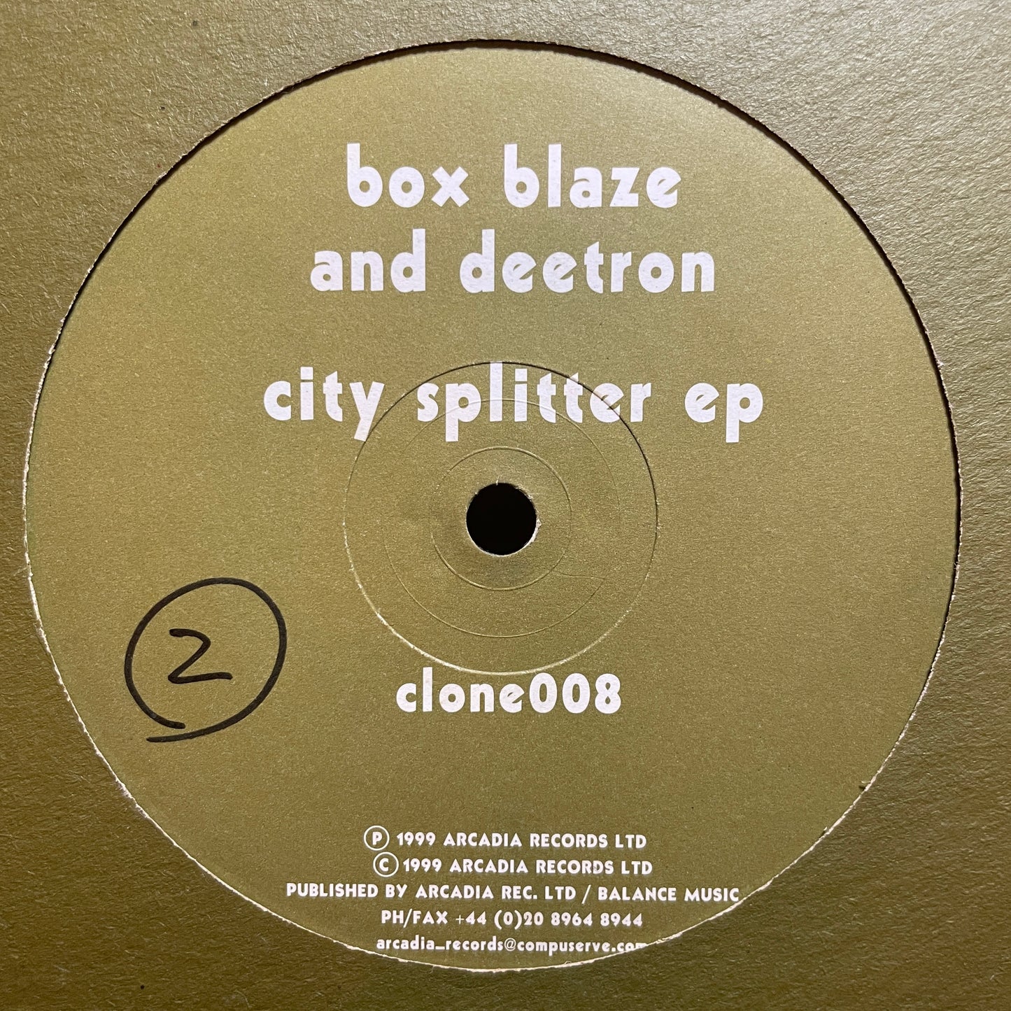 Box Blaze & Deetron ‎– City Splitter EP
