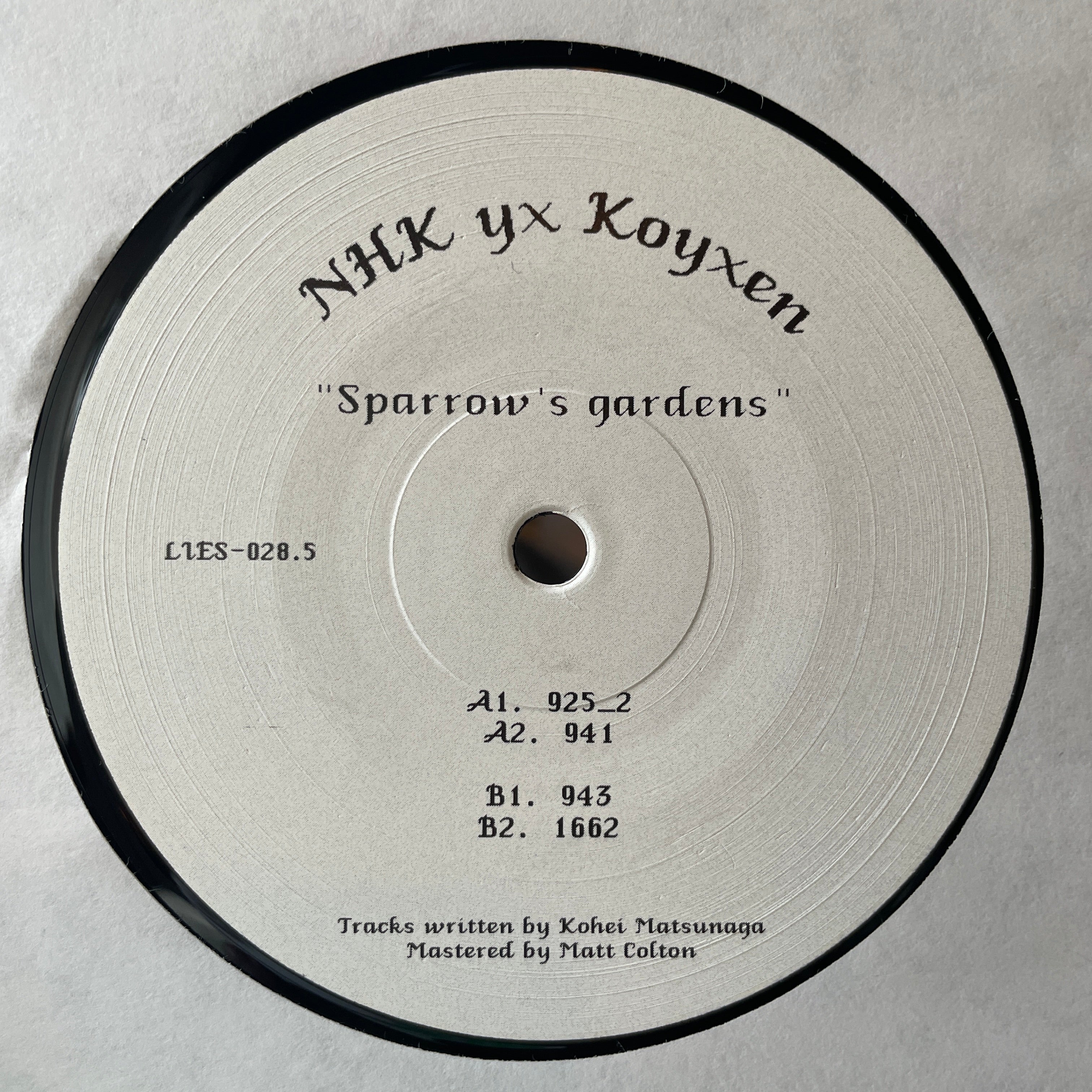 NHK yx Koyxen ‎– Sparrow's Gardens – Sixth Garden Records