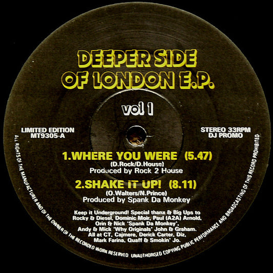 Various – Deeper Side Of London E.P. Vol 1