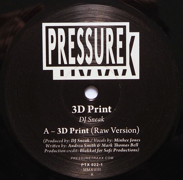 DJ Sneak ‎– 3D Print