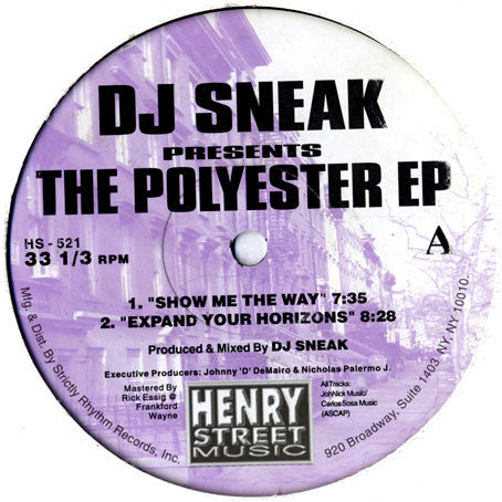 DJ Sneak – The Polyester EP