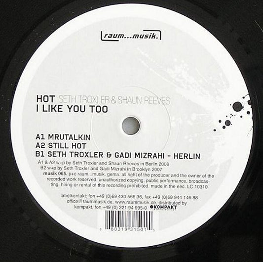 Seth Troxler & Shaun Reeves – Hot - I Like You Too