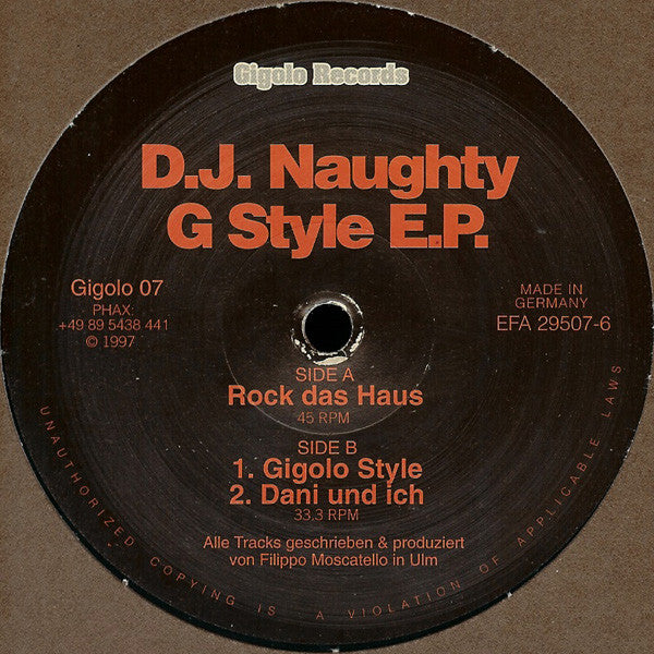 D.J. Naughty – G Style E.P.