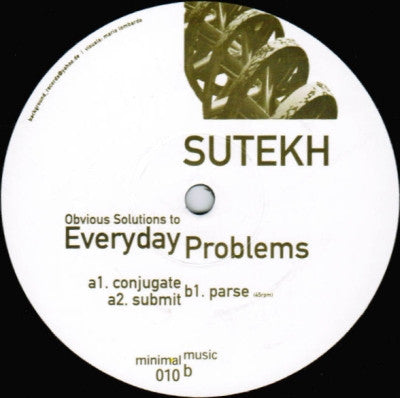 Sutekh – Obvious Solutions To Everyday Problems