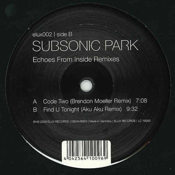 Subsonic Park – Echoes From Inside Remixes