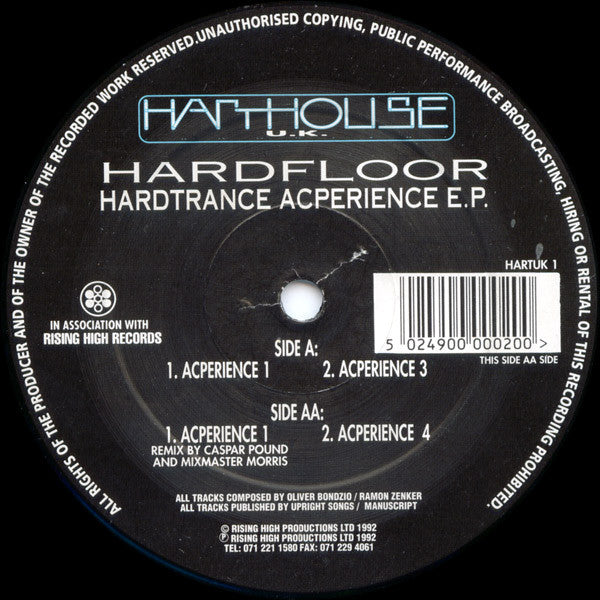 Hardfloor ‎– Hardtrance Acperience E.P.