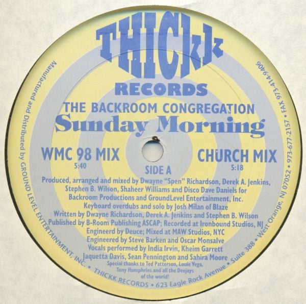 The Backroom Congregation – Sunday Morning