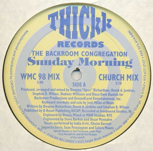The Backroom Congregation – Sunday Morning