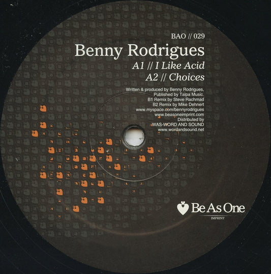 Benny Rodrigues ‎– I Like Acid(Mike Dehnert remix inc.)