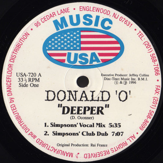 Donald 'O' – Deeper