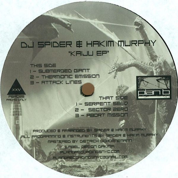 Spider Rave Dj DJ Spider & Hakim Murphy – Kaiju EP – Sixth Garden Records