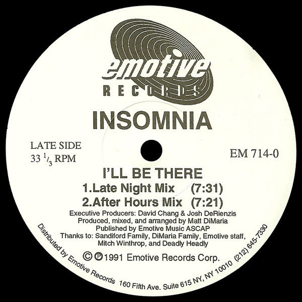 Insomnia – I'll Be There