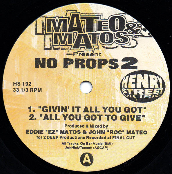 Mateo & Matos – No Props 2