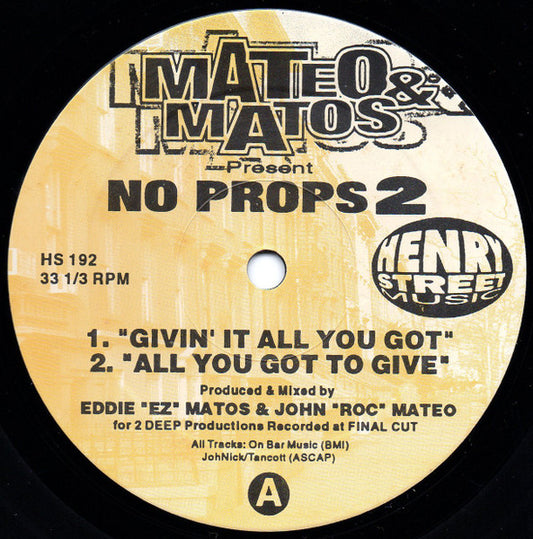 Mateo & Matos – No Props 2