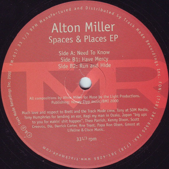 Alton Miller – Spaces & Places EP
