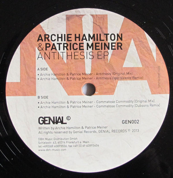 Archie Hamilton & Patrice Meiner – Antithesis EP