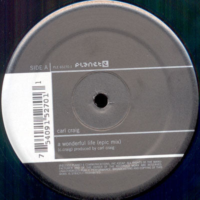 Carl Craig ‎– A Wonderful Life / As Time Goes By