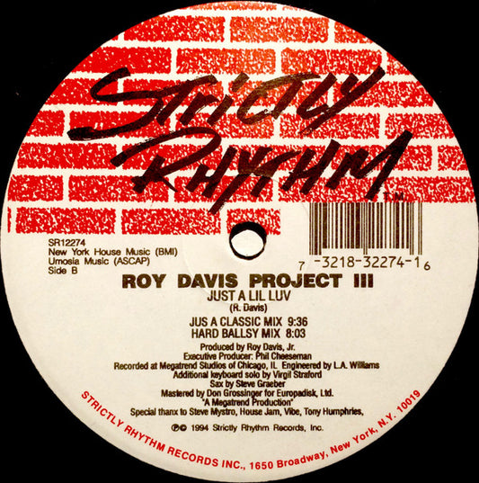 The Roy Davis Project III ‎– Clap Your Hands / Just A Lil Luv