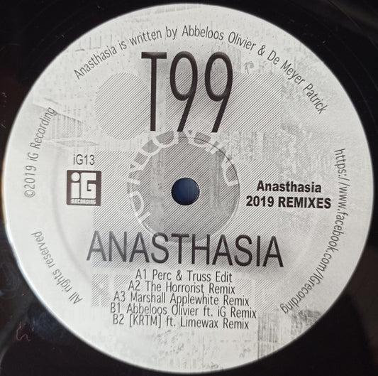 T99 – Anasthasia 2019 Remixes