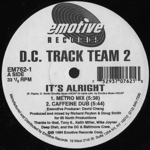 DC Track Team 2 (aka.95 North) – It's Alright / Bassline