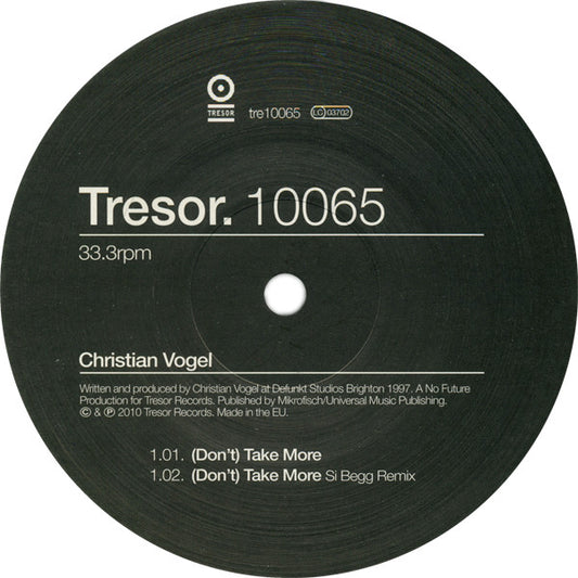 Cristian Vogel – (Don't) Take More