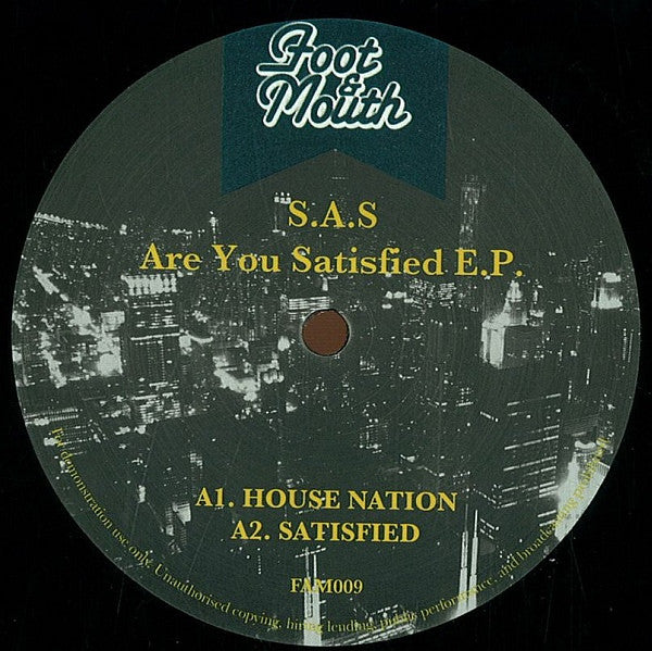 S.A.S ‎– Are You Satisfied E.P.