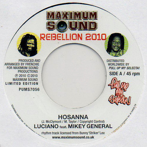 Luciano feat. Mikey General / Anthony B – Hosanna / Hold The Faith