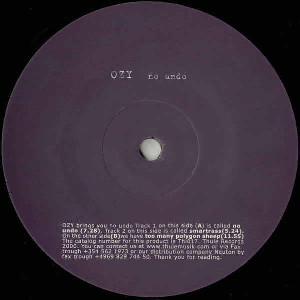 Ozy – No Undo