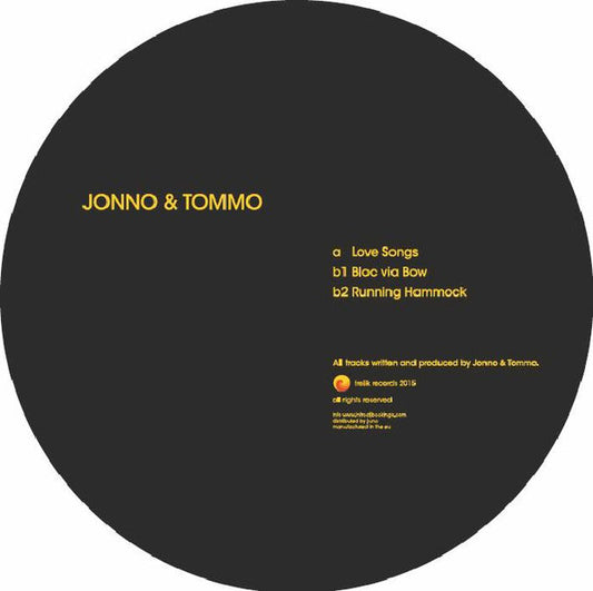 Jonno & Tommo ‎– Love Songs